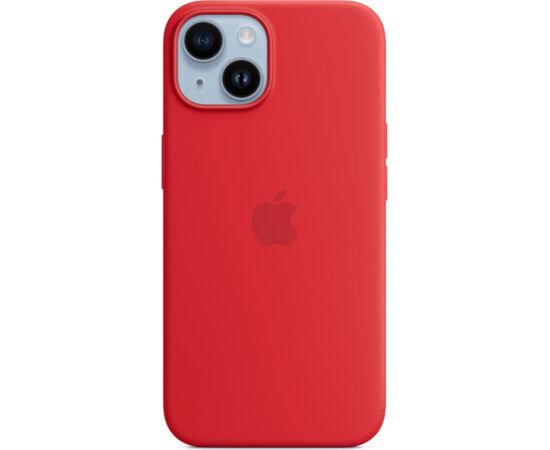 Apple -  14 Silicone Case with MagSafe Red Neoriģinālie Maciņi