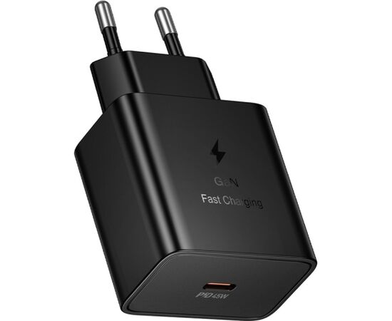 Charger Hoco N77 45W USB-C black Telefonu lādētāji 220v
