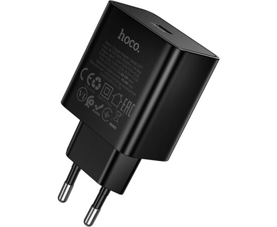 Charger Hoco N77 45W USB-C black Telefonu lādētāji 220v