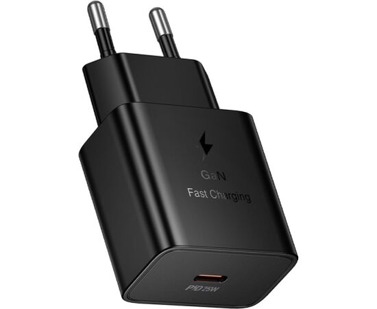Charger Hoco N76 25W USB-C black Telefonu lādētāji 220v