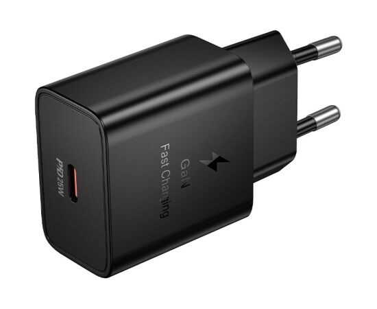 Charger Hoco N76 25W USB-C black Telefonu lādētāji 220v