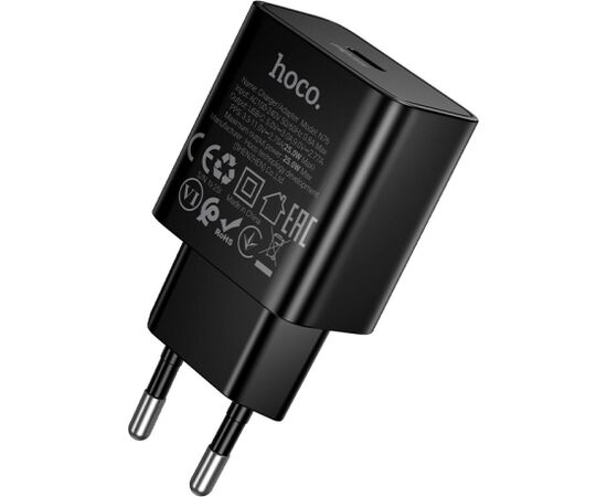 Charger Hoco N76 25W USB-C black Telefonu lādētāji 220v