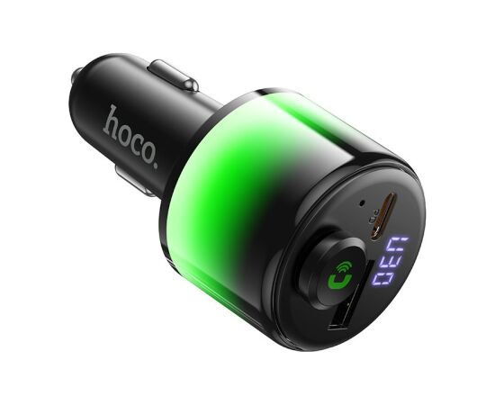 FM modulator Hoco E166 42W USB-C/USB-A Auto FM Transmiteri un Carplay ierīces