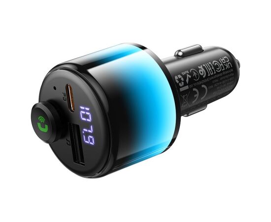 FM modulator Hoco E166 42W USB-C/USB-A Auto FM Transmiteri un Carplay ierīces