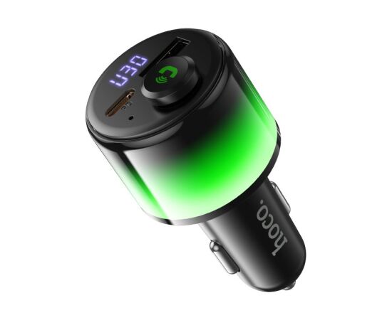 FM modulator Hoco E166 42W USB-C/USB-A Auto FM Transmiteri un Carplay ierīces