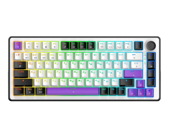 Hellyberry (Powered by Hator) HK75WL Bezvadu Spēļu klaviatūra ENG/UA/RU Klaviatūras