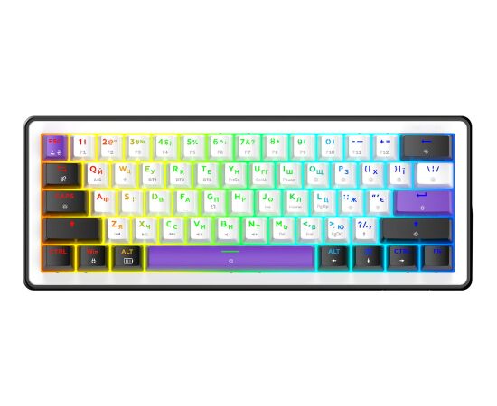 Hellyberry (Powered by Hator) HK60WL Bezvadu Spēļu klaviatūra ENG/UA/RU Klaviatūras