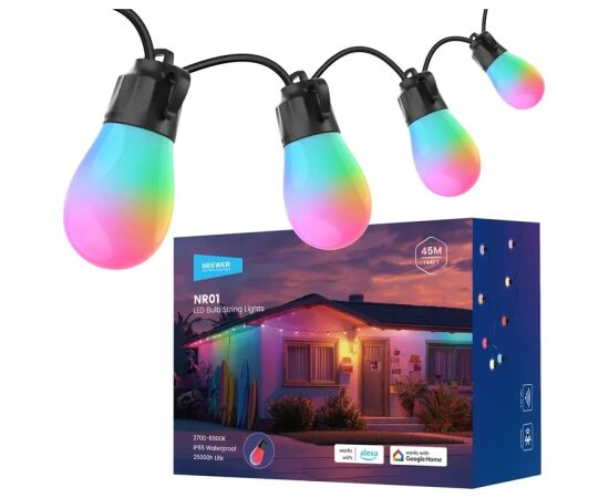 Outdoor string light NEEWER RGB warm white Декоративное освещение 