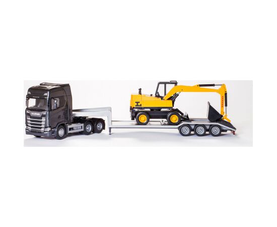 EMEK Scania S черный погрузчик с экскаватором масштаб 1:25, 98 см Машины и аксессуары