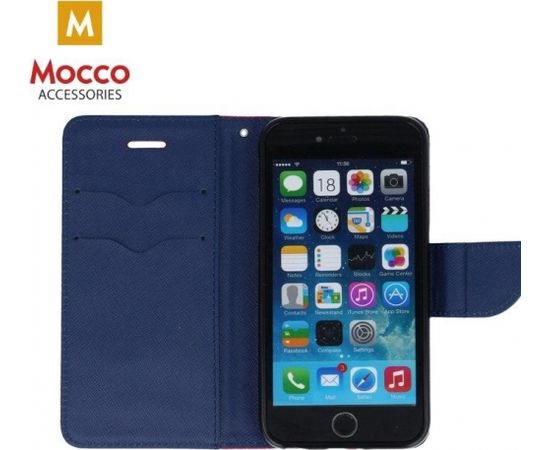 Mocco Fancy Book Case Grāmatveida Maks Telefonam Xiaomi Pocophone F1 Sarkans - Zils