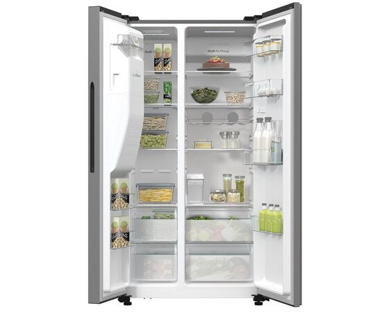Hisense RS5P535NTCE NoFrost 179cm Grey Ledusskapis Side-by-Side Ledusskapji