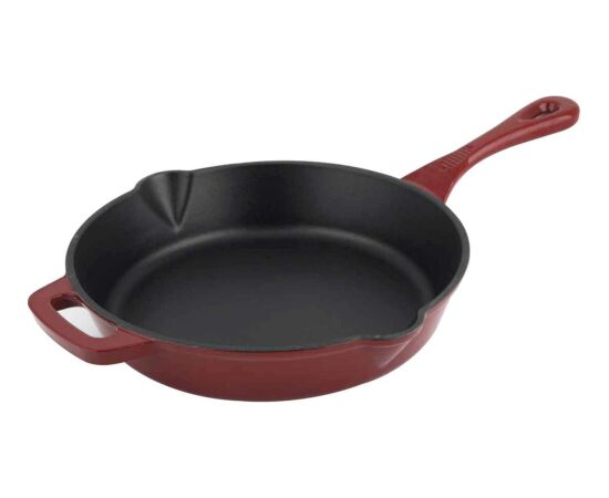 Cs Kochsysteme Alpen 26cm cast iron casserole fry pan red Pannas