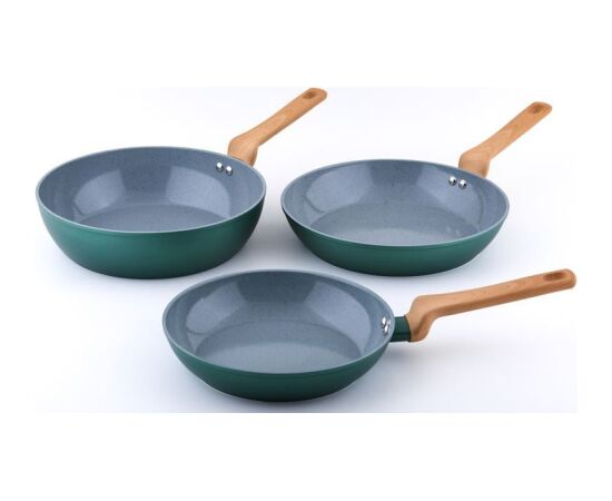 Cs Kochsysteme PURE Aluminum Green ceramic deep frypan 28 cm Pannas