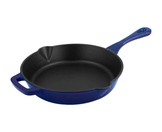Cs Kochsysteme Alpen 26cm cast iron casserole fry pan, blue Pannas