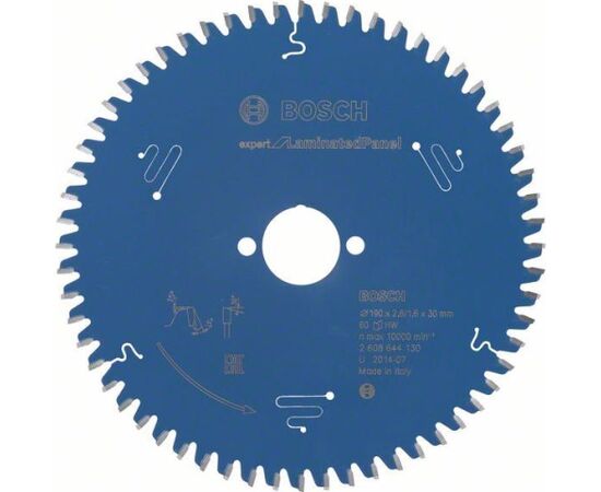 Griešanas disks Bosch Expert for Laminated Panel 2608644130; 190x30 mm; Z60 Zāģripas