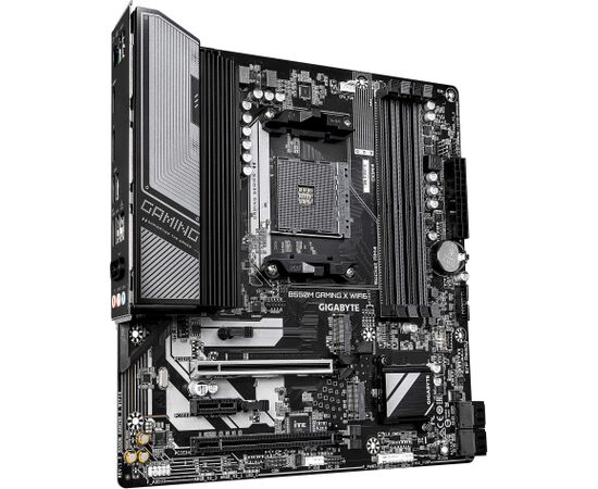 Mainboard GIGABYTE AMD B550 Socket AM4 micro ATX RAM DDR4-SDRAM 4xSlots Wi-Fi Yes Bluetooth Yes 2xNumber of M.2 (M) slots B550MGAMINGXWIFI61.2 Mātes plates