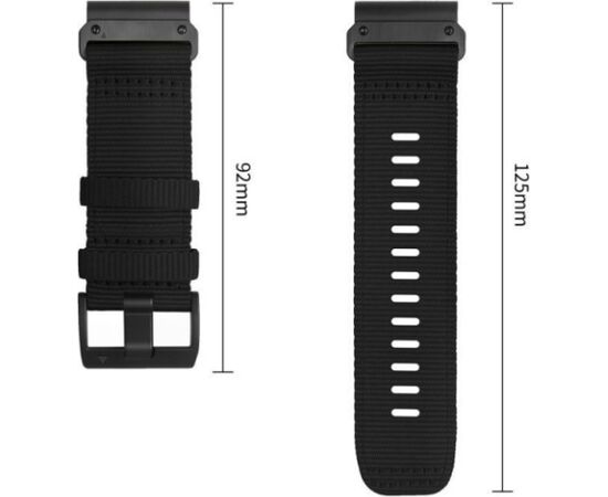 Tech-Protect watch strap Nylon Classic Garmin fenix 47mm, black Новинки смартфонов и телефонов
