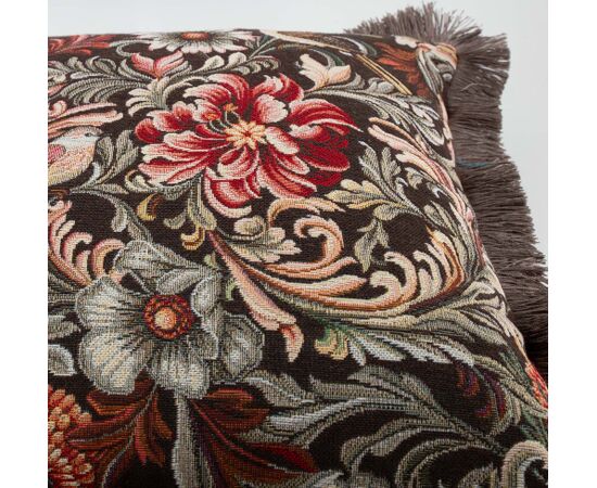 Pillow GLAMOUR 45x45cm, with furry edge, birds and flower Новинки Для дома и сада 