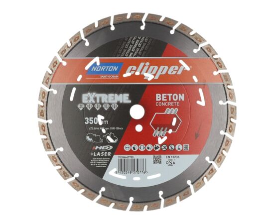 Dimanta griešanas disks Norton Clipper DUO EXTREME; 350x25,4x3,2 mm Различные диски