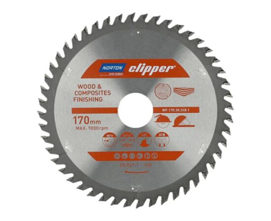Griešanas disks kokam Norton 70184608092; 170x30 mm; Z48 Zāģripas