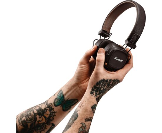 Marshall Major IV Bluetooth Bezvadu austiņas (Brown) Austiņas