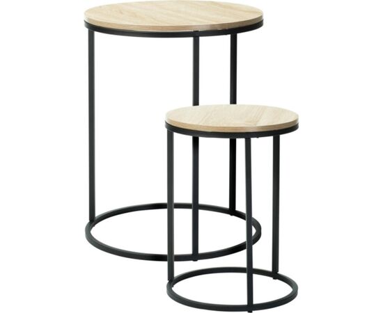 Excellent Houseware ZESTAW 2 STOLIKI KAWOWE BLAT DREWNIANY Новинки Для дома и сада 