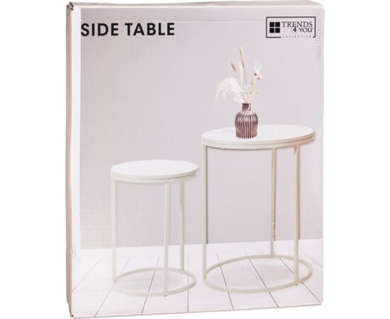 Excellent Houseware ZESTAW 2 STOLIKI KAWOWE BLAT DREWNIANY Новинки Для дома и сада 