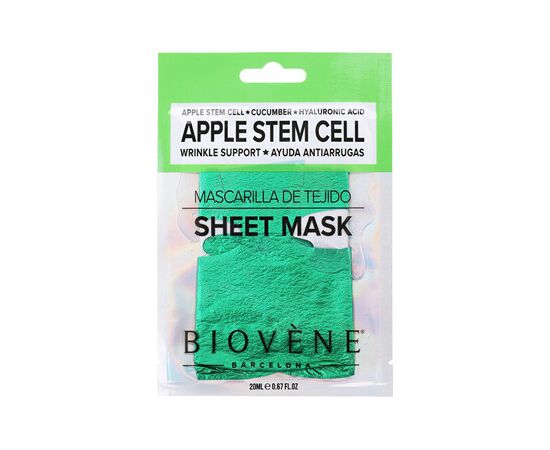 Biovene Apple Stem Cell Mask - Plátýnková maska proti vráskám 20ml Духи и косметика