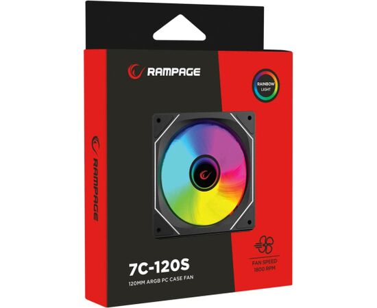 RAMPAGE 120MM ARGB CASE FAN Korpusu dzesēšana