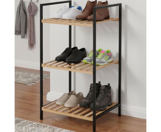 PÓŁKA REGAŁ NA BUTY 3 POZIOMY BAMBUS EXCELLENT HOUSEWARE Новинки Для дома и сада 