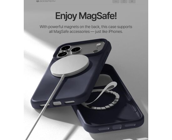 Case Mercury Pure Magsafe Silicon Case Apple iPhone 17 Pro/18 Pro dark blue Neoriģinālie Maciņi