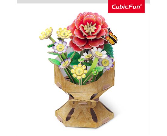 Cubic Fun CUBICFUN 3D puzle ziedu pušķis - kamēlija Puzles