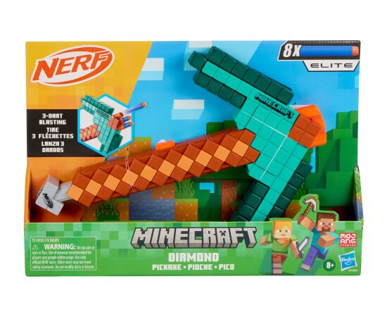 NERF MINECRAFT бластер Diamond pickaxe Игрушечное оружие - NERF