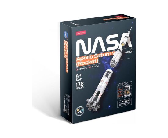 Cubic Fun CUBICFUN NASA 3D puzle Apollo Saturn V raķete Puzles