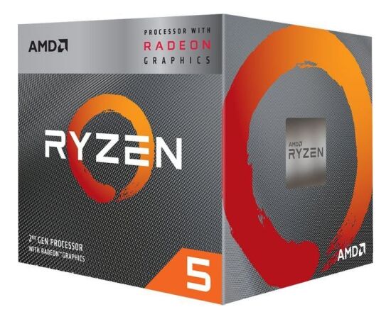 Procesors AMD Ryzen 5 3400G, 3.7 GHz, 4 MB, BOX (YD3400C5FHSBX) Procesori