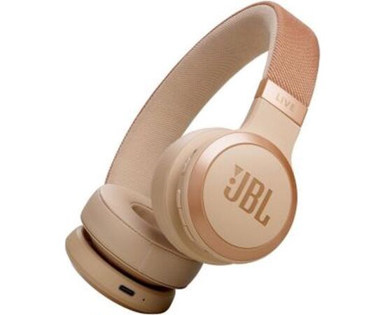 JBL LIVE 670 NC Bezvadu Bluetooth austiņas uz auss sandstone Austiņas