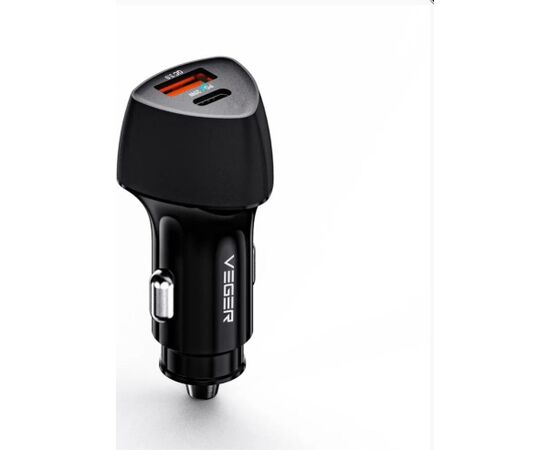 Veger   CC50 Rigorous PD38W (1A1C) car charger Black Telefonu lādētāji 12v Automašīnām