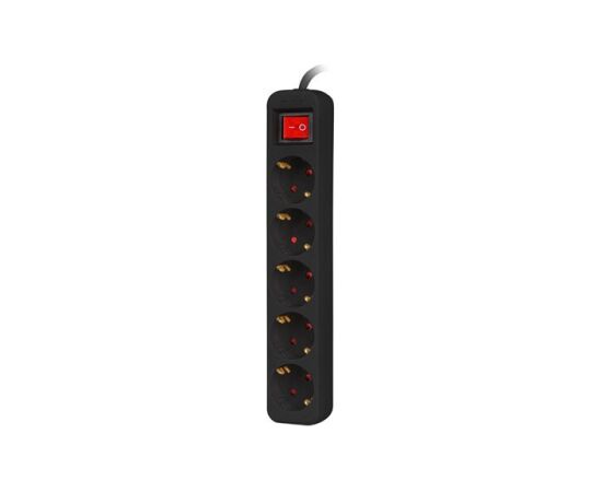 Lanberg PS1-05F-0150-BK power extension 1.5 m 5 AC outlet(s) Indoor Black Dažādi vadi