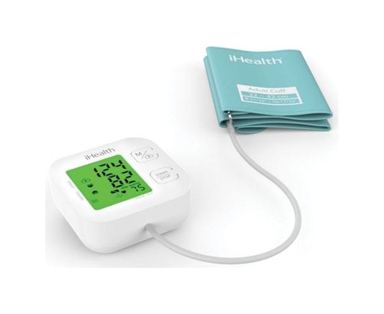 iHealth Track KN-550BT Wireless Bluetooth connection, White/Blue, Weight 438 g, Calculation of blood pressure (systolic and diastolic), Calculation of heart rate, Automatic