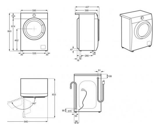 ELECTROLUX EW6S426BI veļas mašīna SensiCare 1200apgr. 6kg