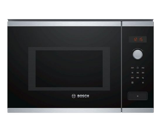 Bosch BFL553MS0 Serie 4 25L 900W Melna mikroviļņu krāsns, iebūvējama