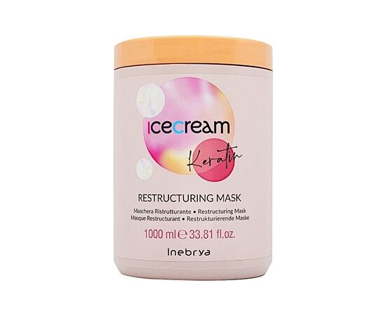 Inebrya Ice Cream Keratin Restructuring Mask 500ml Matu kopšana