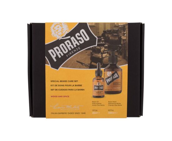 Proraso Wood & Spice / Special Beard Care Set 200ml Šampūni