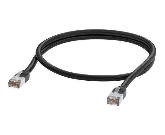 Ubiquiti UACC-Cable-Patch-Outdoor-1M-BK UISP Patch Cable Outdoor Shielded RJ45 plug, Internal foil shielding and drain wire for increased ESD damage protection Tīkla vadi
