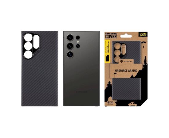 Tactical MagForce Aramid Cover Aizsargapvalks priekš Samsung Galaxy S24 Ultra / melns Neoriģinālie Maciņi