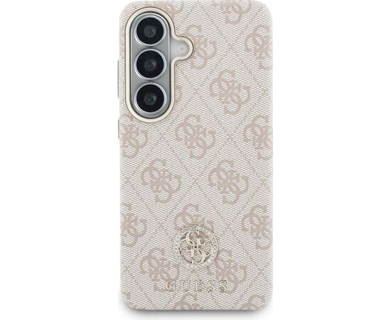 Case Guess 4G Rhinestone Round Logo MagSafe Aizsargapvalks priekš Samsung Galaxy S26 / rozā Neoriģinālie Maciņi