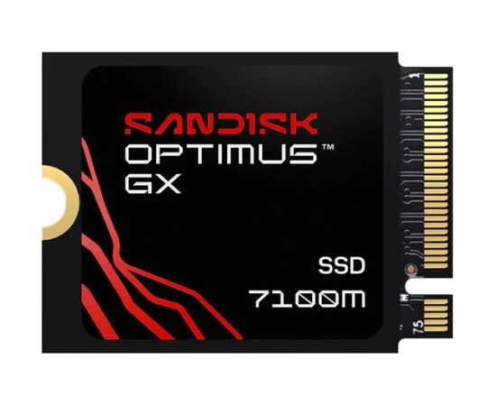 SanDisk Optimus GX 7100M 1 TB M.2 PCI Express 4.0 NVMe TLC 3D NAND SSD Cietie Diski (Solid state drive)