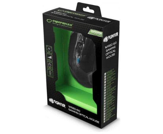 Esperanza EGM205B mouse Right-hand USB Type-A Optical 2400 DPI Мыши
