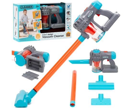 Игрушечный пылесос для детей Springos KG0044 с 3 насадками, синий/серый/оранжевый/зелёный Новости - Детские товары