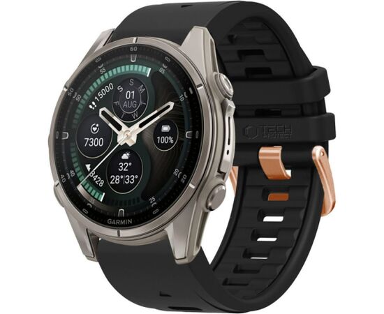 Tech-Protect watch strap Silicone Garmin fenix 43mm, black Новинки смартфонов и телефонов